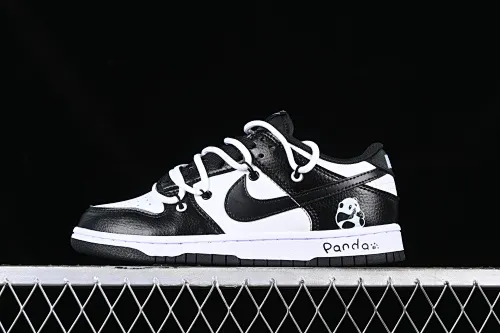All Categories Nk SB Dunk Series Nk SB Dunk Low Low-top sneakers Nk Dunk Low Black and White Panda Customized version of deconstructed strap casual sneakers DD1391-100